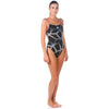 COSTUME ARENA DONNA INTERO PISCINA SPALLINA STRETTA BLACK FUXIA