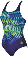 COSTUME NUOTO ARENA DONNA INTERO PISCINA NUOTO FANTASY BLU