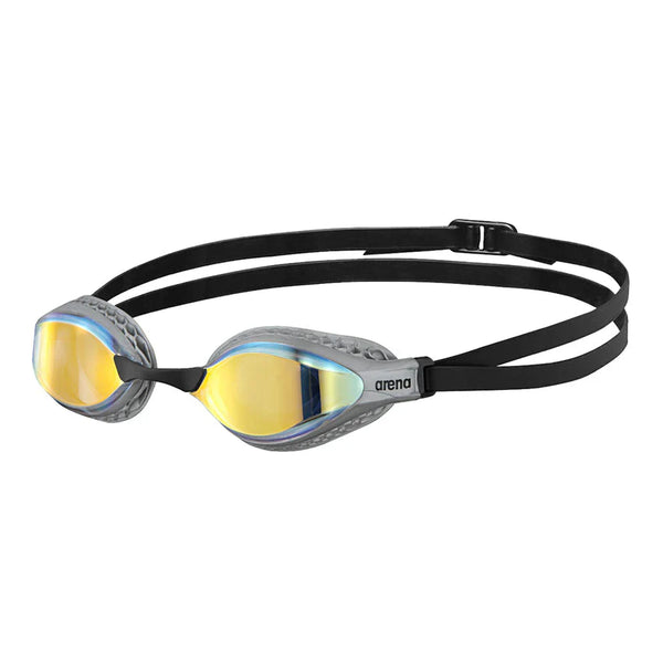 OCCHIALINI PISCINA ARENA AIR SPEED MIRROR GARA NUOTO SPECCHIATO SWIM GRIGIO ORO