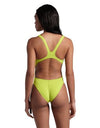 COSTUME NUOTO ARENA DONNA INTERO PISCINA SWIMSUIT SWIM TECH SOLID LIME