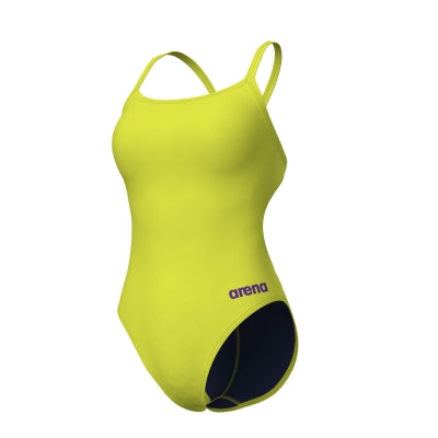 COSTUME ARENA DONNA INTERO PISCINA SWIMSUIT CHALLENGE SOLID SPALLINA STRETTA LIME