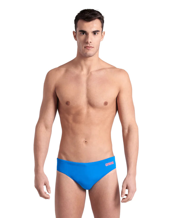 COSTUME ARENA UOMO SLIP NUOTO PISCINA BLU SOLID BRIEF