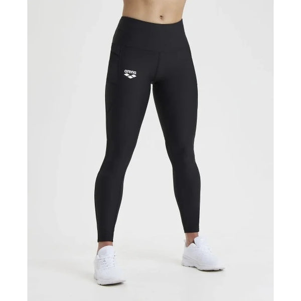 PANTALONI LEGGINGS ARENA PANTALONE TIGHT PANEL DONNA TRAINING PALESTRA NERO