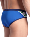 MEN'S SWIMSUIT ARENA SLIP SWIMMING POOL BRIEF STRIPE BLACK WHITE