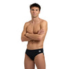 COSTUME ARENA UOMO SLIP NUOTO PISCINA NERO BIG LOGO BRIEF