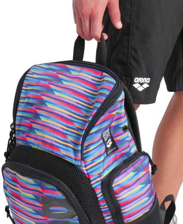 ZAINO ARENA BORSA PISCINA NUOTO SPIIKY BACKPACK 35 LITRI RIGHE COLORATE