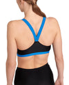 COSTUME ARENA 2 PEZZI PANTALONCINO E TOP DONNA PISCINA NUOTO NERO/BLU