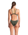 COSTUME ARENA DONNA INTERO PISCINA SOLID NUOTO DARK SAGE VERDONE SPALLINA DOPPIA