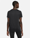 T SHIRT DONNA NIKE DRI-FIT SWOOSH RUN MAGLIA WOMAN RUNNING TEE NERA