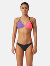 COSTUME 2 PEZZI DONNA AKRON NUOTO PISCINA BIKINI TRIANGOLO BICOLOR