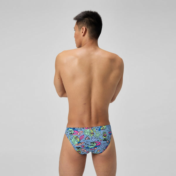 COSTUME SPEEDO UOMO SLIP ALLOVER DIGITAL NUOTO PISCINA MULTICOLOR