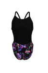 COSTUME ARENA DONNA INTERO PISCINA SPALLINA STRETTA FLOWER