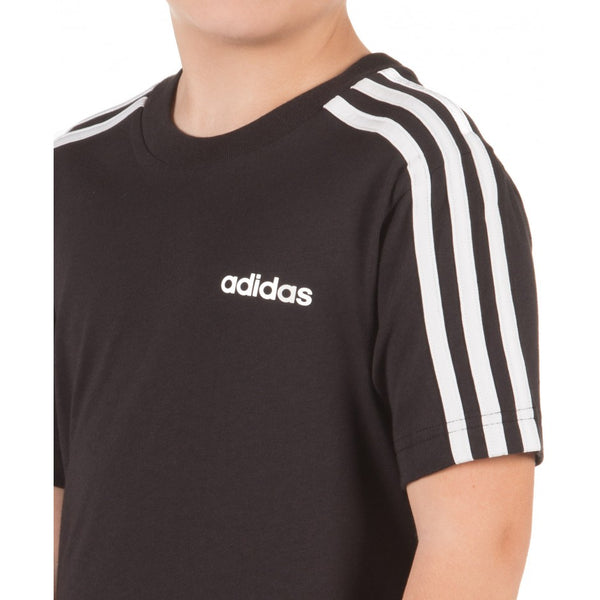 T-SHIRT MAGLIA BIMBO ADIDAS ESSENTIALS 3-STRIPES BAMBINO JUNIOR BLACK