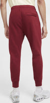 PANTALONE NIKE UOMO TUTA TRAINING JOGGER CLUB FELPATO ROSSO