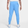 PANTALONE NIKE UOMO PANTA LUNGO TUTA JOGGER GARZATO CELESTE