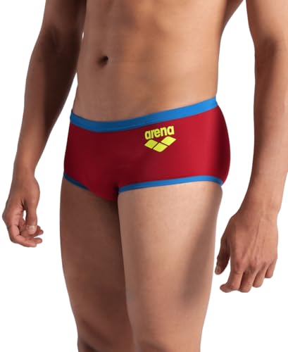 COSTUME ARENA UOMO ALTO NUOTO PISCINA SWIM BRIEFS ICONS TRUNK ROSSO