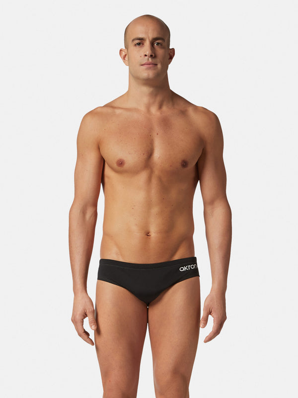 COSTUME AKRON ITALIA UOMO SLIP NUOTO PISCINA BICOLOR GIALLO NERO