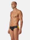 COSTUME AKRON ITALIA UOMO SLIP NUOTO PISCINA BICOLOR GIALLO NERO