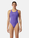 COSTUME DONNA AKRON ITALIA NUOTO PISCINA BICOLOR LILLA GIALLO