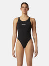 COSTUME DONNA AKRON ITALIA NUOTO PISCINA BICOLOR NERO AZZURRO
