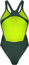 COSTUME NUOTO ARENA DONNA INTERO PISCINA SOLID WOMAN SWIMSUIT VERDE