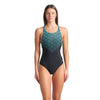 COSTUME ARENA DONNA PISCINA INTERO KIKKO SWIMSUIT NUOTO MARE NERO CELESTE