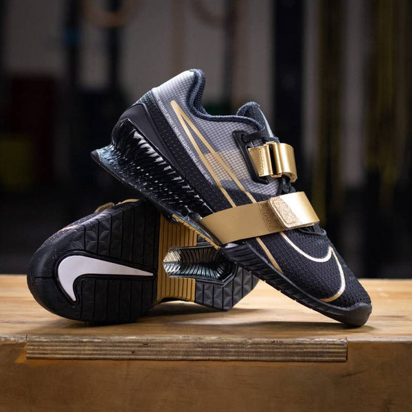 NIKE ROMALEOS 4 LIM EDITION WHEIGHTLIFTING CROSSFIT NERA ORO BLACK GOLD