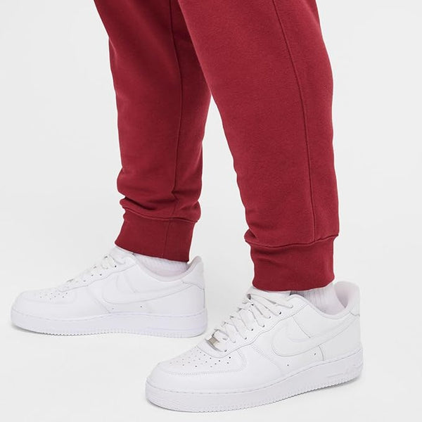 PANTALONE NIKE UOMO TUTA TRAINING JOGGER CLUB FELPATO ROSSO