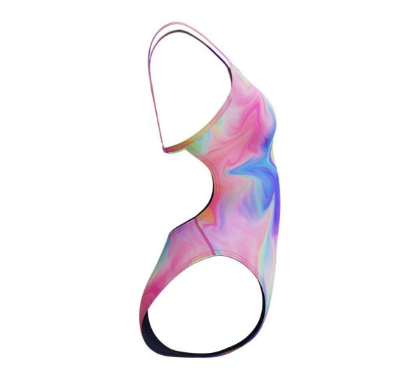 COSTUME DONNA PISCINA SPEEDO NUOTO INTERO SPALLINA STRETTA PRINTED