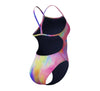 COSTUME DONNA PISCINA SPEEDO NUOTO INTERO SPALLINA STRETTA PRINTED