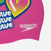CUFFIA SILICONE SPEEDO SWIM CAP CUFFIE PISCINA CUORE ARCOBALENO ROSA