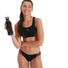 COSTUME BIKINI SPEEDO 2 PEZZI DONNA FASCIA PISCINA NUOTO NERO VIOLA