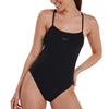 COSTUME DONNA PISCINA SPEEDO INTERO NERO BLACK SPALLINA STRETTA SWIM SUIT