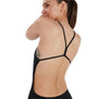 COSTUME DONNA PISCINA SPEEDO INTERO NERO BLACK SPALLINA STRETTA SWIM SUIT