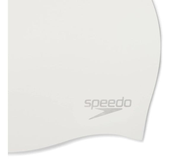 CUFFIA NUOTO SPEEDO ADULTI PISCINA PLAIN MOULDED SILICONE BIANCA