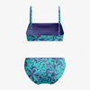 COSTUME 2 PEZZI SPEEDO SLIP E FASCIA DONNA PISCINA NUOTO AZZURRO FIORI