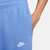 PANTALONE NIKE UOMO PANTA LUNGO TUTA JOGGER GARZATO AZZURRO