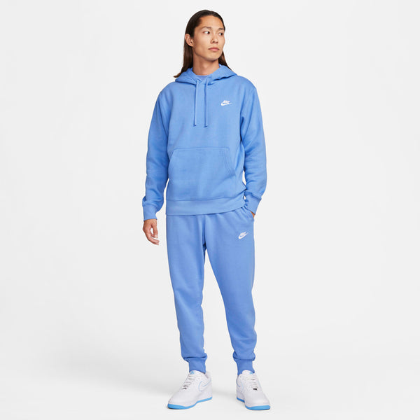 PANTALONE NIKE UOMO PANTA LUNGO TUTA JOGGER GARZATO AZZURRO