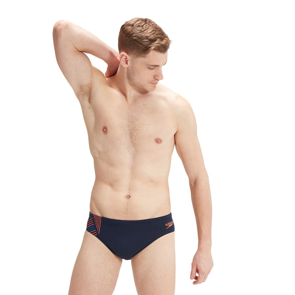 COSTUME SPEEDO TECH PANEL BRIEF UOMO SLIP NUOTO PISCINA BLU