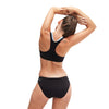 COSTUME 2 PEZZI SPEEDO BIKINI DONNA FASCIA PISCINA NUOTO NERO BLU