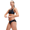 COSTUME 2 PEZZI SPEEDO BIKINI DONNA FASCIA PISCINA NUOTO NERO BLU