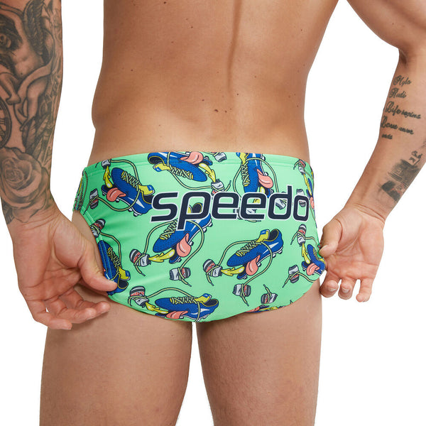 COSTUME SPEEDO UOMO SLIP NUOTO PISCINA ESCAPE BRIEFS SHOEY VERDE