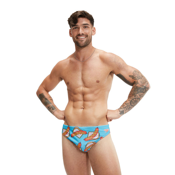 COSTUME SPEEDO UOMO SLIP NUOTO PISCINA ESCAPE SNAG SAMBO AZZURRO