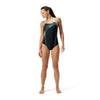 COSTUME DONNA PISCINA SPEEDO NUOTO INTERO NERO CELESTE ONE PIECE