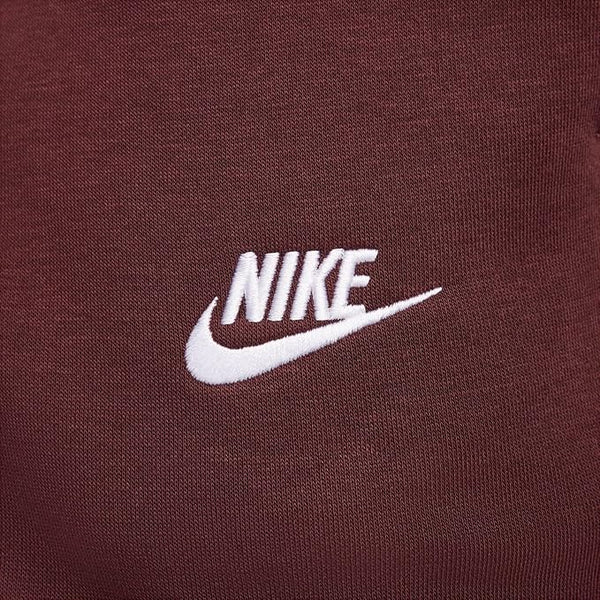 PANTALONE NIKE UOMO TUTA TRAINING JOGGER CLUB FELPATO ROSSO BORDEUX