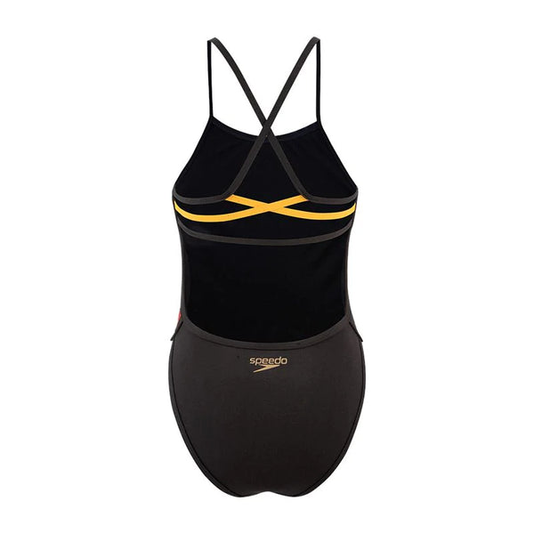 COSTUME DONNA PISCINA SPEEDO INTERO TIGER TIGRE SPALLINA STRETTA SWIM SUIT