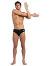 COSTUME ARENA UOMO SLIP NUOTO PISCINA NERO BIG LOGO BRIEF
