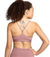 TOP NIKE AIR INDY WOMAN BRA DRI-FIT FITNESS WOD ROSA SCURO E BIANCO