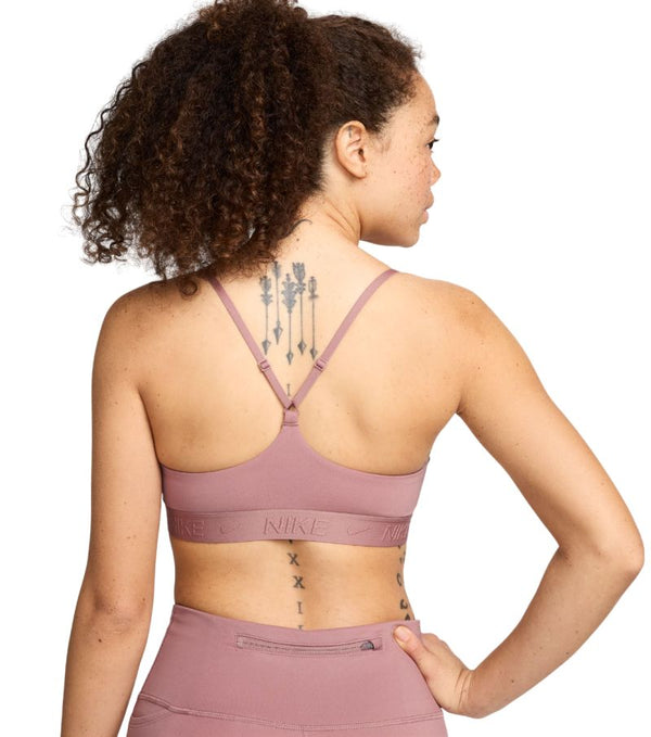 TOP NIKE AIR INDY WOMAN BRA DRI-FIT FITNESS WOD ROSA SCURO E BIANCO