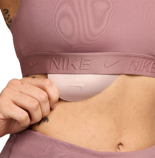 TOP NIKE AIR INDY WOMAN BRA DRI-FIT FITNESS WOD ROSA SCURO E BIANCO